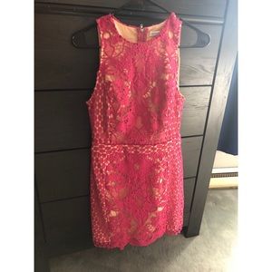 Vici collection pink lace dress